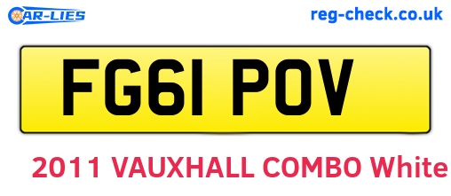 FG61POV are the vehicle registration plates.