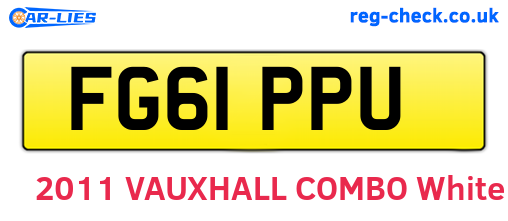 FG61PPU are the vehicle registration plates.