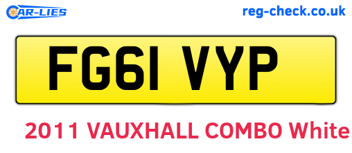 FG61VYP are the vehicle registration plates.