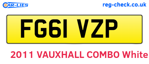 FG61VZP are the vehicle registration plates.