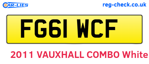 FG61WCF are the vehicle registration plates.