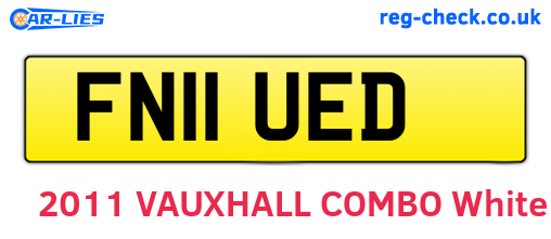 FN11UED are the vehicle registration plates.
