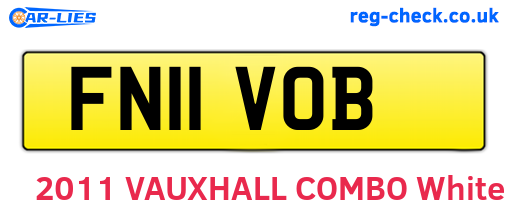 FN11VOB are the vehicle registration plates.