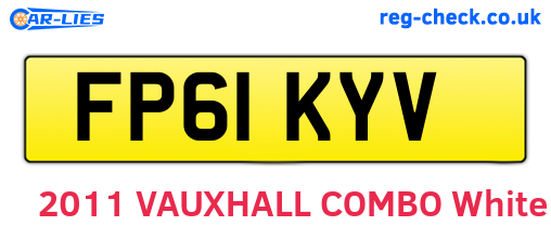 FP61KYV are the vehicle registration plates.