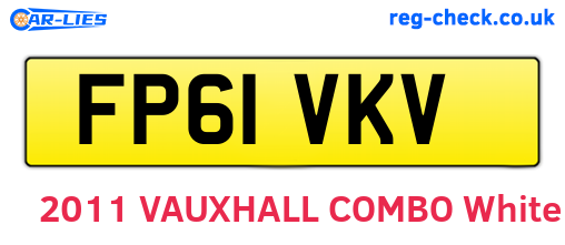 FP61VKV are the vehicle registration plates.