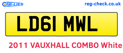 LD61MWL are the vehicle registration plates.