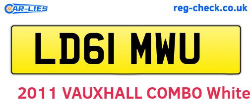 LD61MWU are the vehicle registration plates.