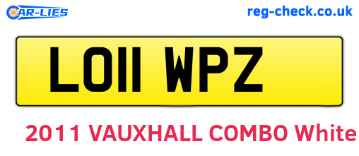 LO11WPZ are the vehicle registration plates.