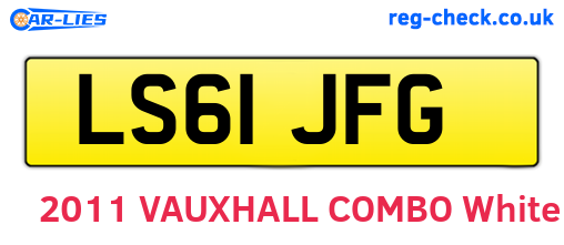 LS61JFG are the vehicle registration plates.