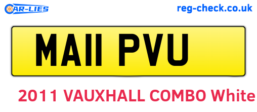 MA11PVU are the vehicle registration plates.