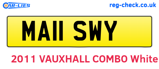 MA11SWY are the vehicle registration plates.