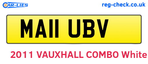 MA11UBV are the vehicle registration plates.