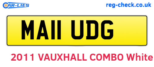 MA11UDG are the vehicle registration plates.