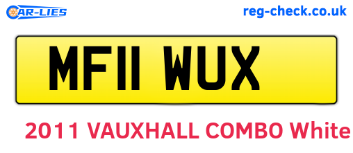 MF11WUX are the vehicle registration plates.