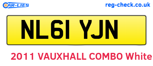 NL61YJN are the vehicle registration plates.