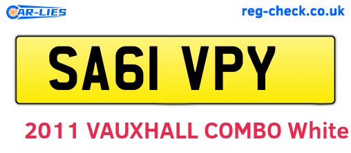 SA61VPY are the vehicle registration plates.