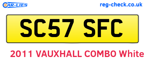 SC57SFC are the vehicle registration plates.