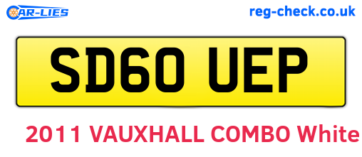 SD60UEP are the vehicle registration plates.