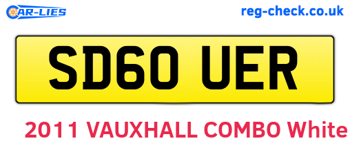SD60UER are the vehicle registration plates.