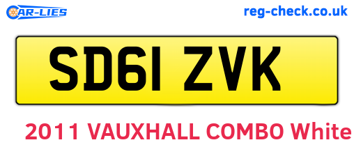 SD61ZVK are the vehicle registration plates.