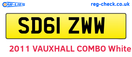 SD61ZWW are the vehicle registration plates.