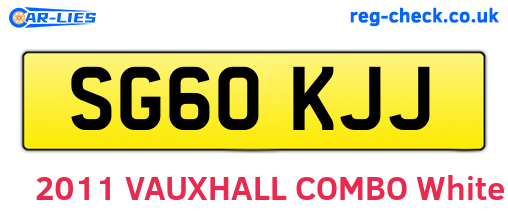 SG60KJJ are the vehicle registration plates.