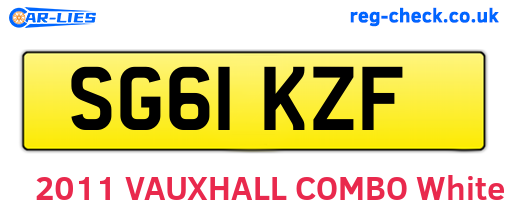 SG61KZF are the vehicle registration plates.