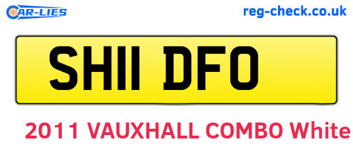 SH11DFO are the vehicle registration plates.