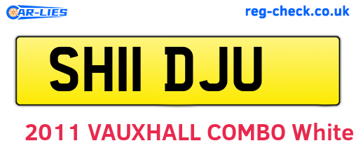 SH11DJU are the vehicle registration plates.