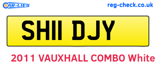 SH11DJY are the vehicle registration plates.