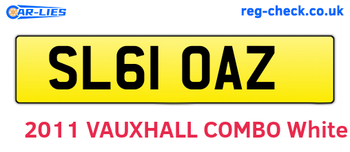 SL61OAZ are the vehicle registration plates.
