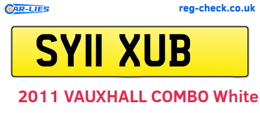 SY11XUB are the vehicle registration plates.