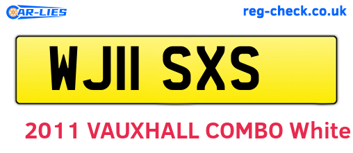 WJ11SXS are the vehicle registration plates.