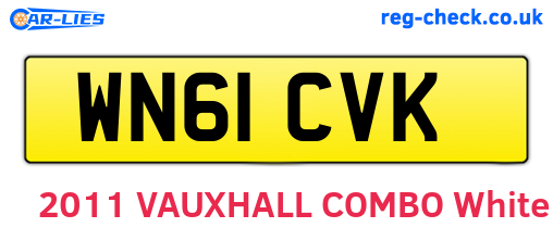 WN61CVK are the vehicle registration plates.