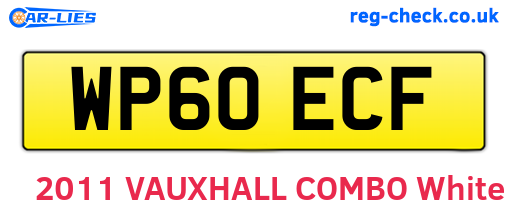 WP60ECF are the vehicle registration plates.