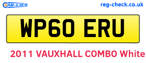 WP60ERU are the vehicle registration plates.