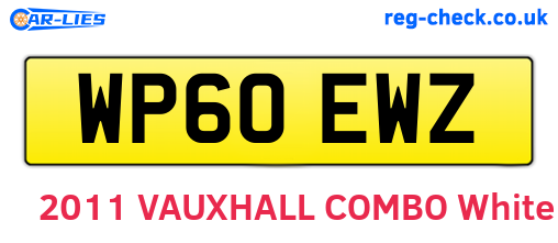 WP60EWZ are the vehicle registration plates.