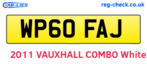 WP60FAJ are the vehicle registration plates.