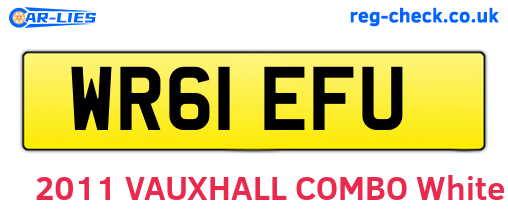 WR61EFU are the vehicle registration plates.