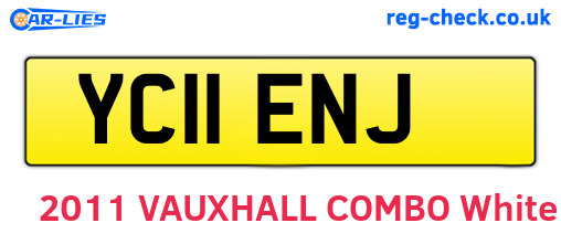 YC11ENJ are the vehicle registration plates.