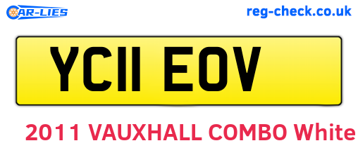 YC11EOV are the vehicle registration plates.