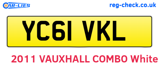YC61VKL are the vehicle registration plates.