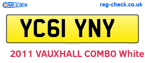 YC61YNY are the vehicle registration plates.