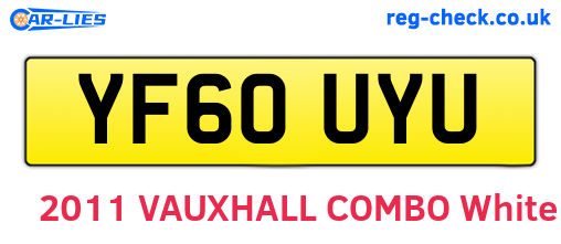 YF60UYU are the vehicle registration plates.