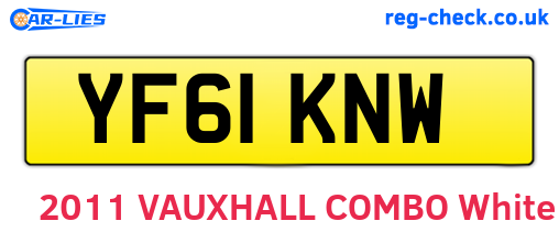 YF61KNW are the vehicle registration plates.
