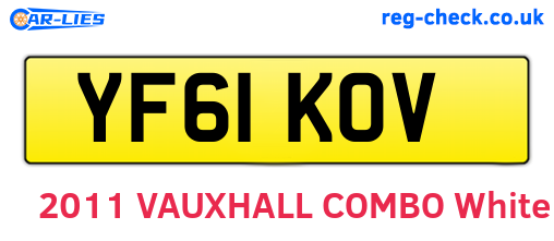 YF61KOV are the vehicle registration plates.