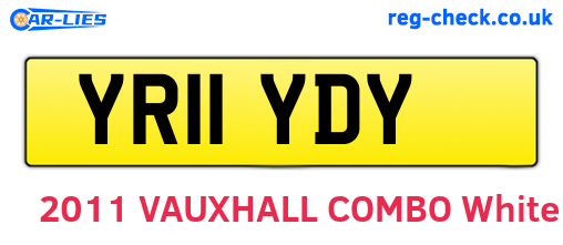 YR11YDY are the vehicle registration plates.