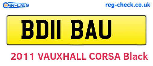 BD11BAU are the vehicle registration plates.