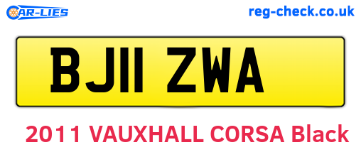 BJ11ZWA are the vehicle registration plates.