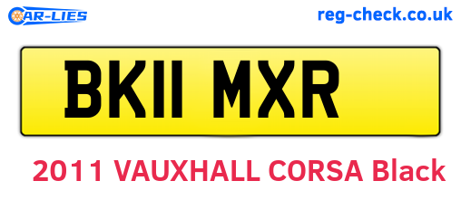 BK11MXR are the vehicle registration plates.